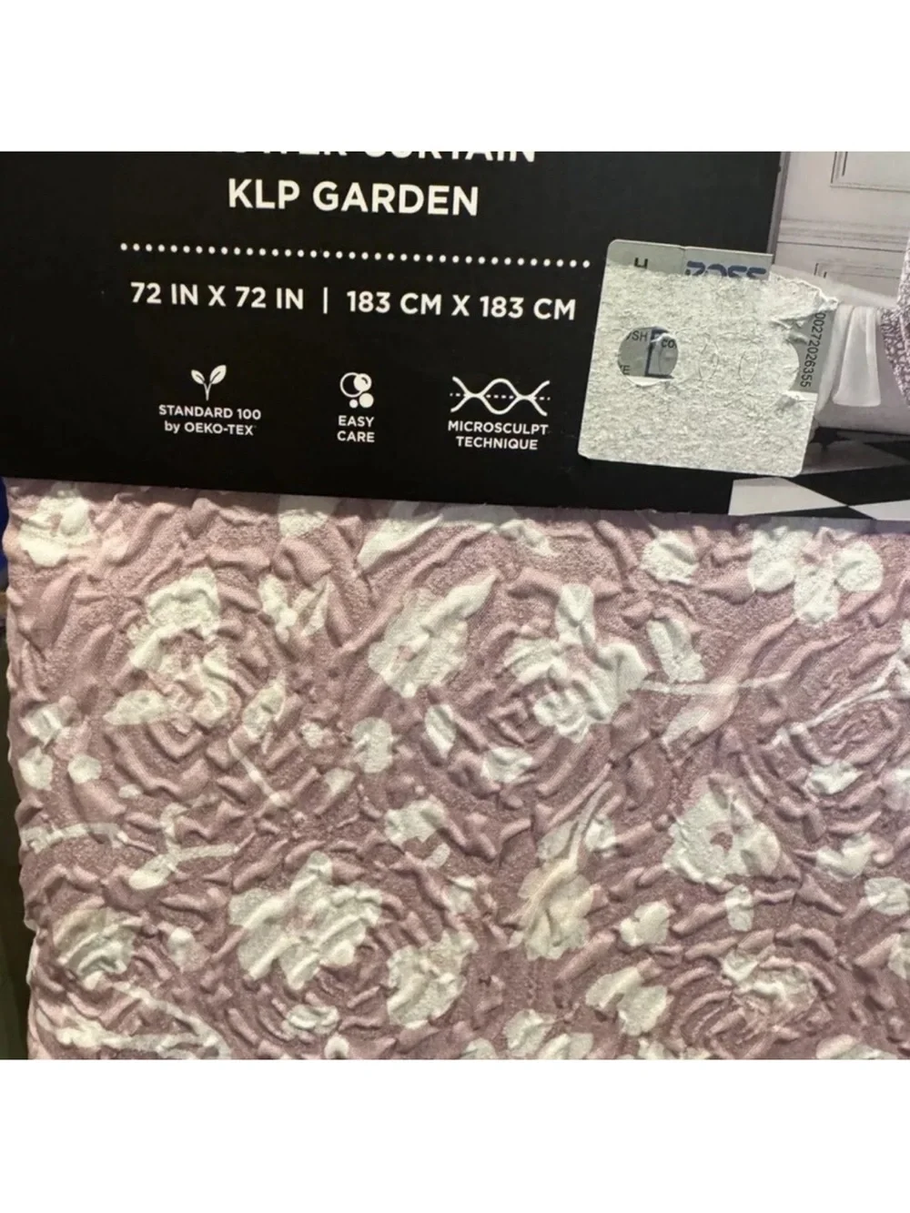 KARL LAGERFELD PARIS EMBOSSED SHOWER CURTAIN KP GARDEN 72'X72